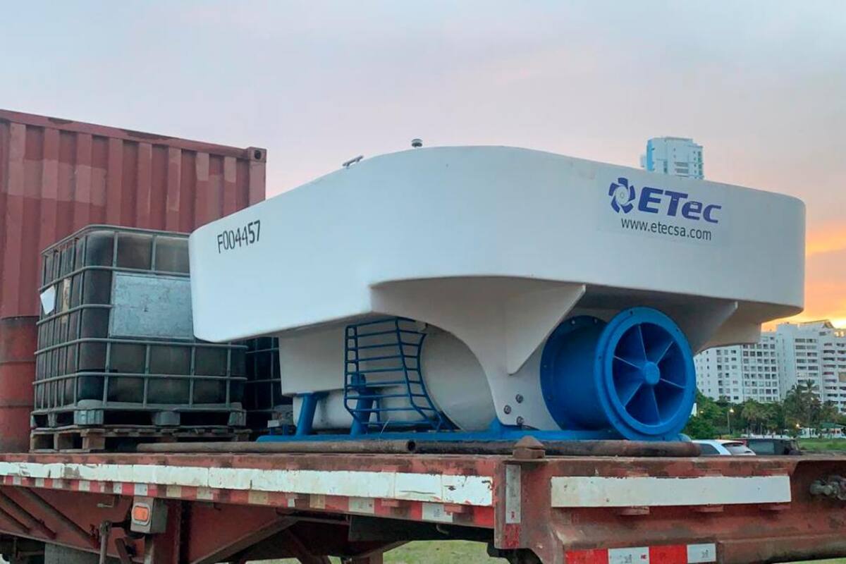 Llegó la bomba axial para oxigenar El Laguito