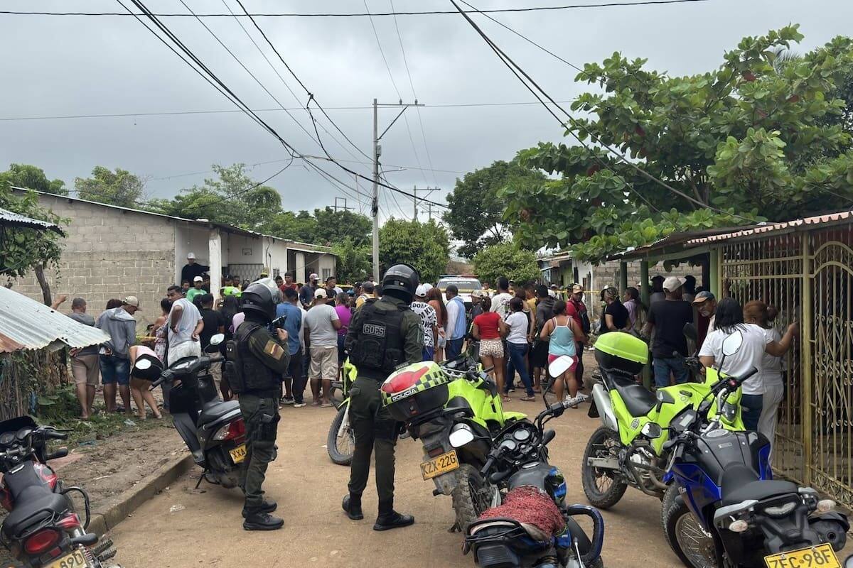 Riña callejera y homicidio en el barrio Primero de Mayo, en el municipio de Magangué. //Foto: tomada de redes sociales