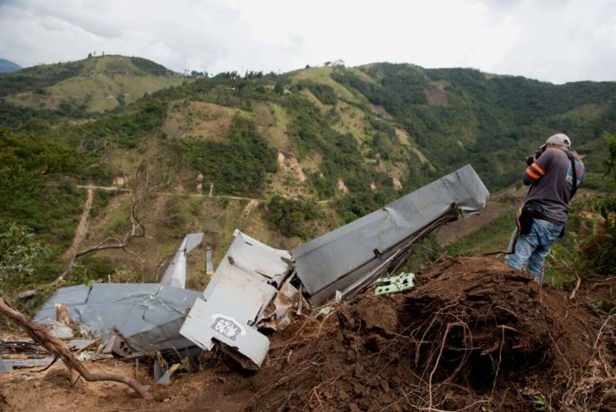 Avión Supertucano accidentado en el Cauca AFP LUIS ROBAYO