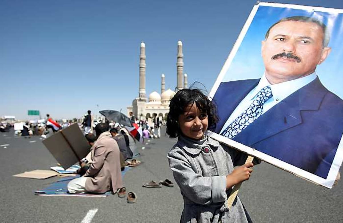 Saleh tiene 33 años en el poder AFP
