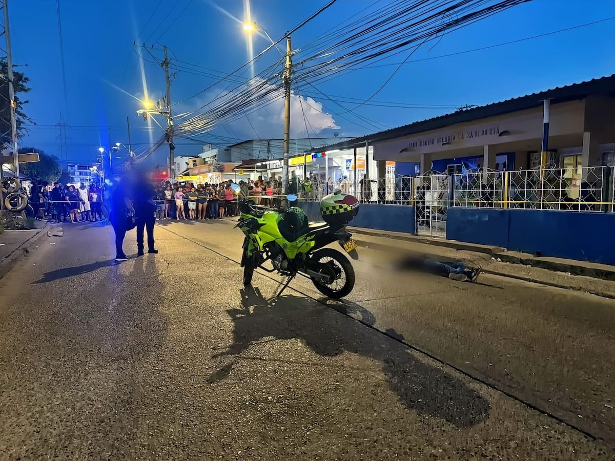 El lugar donde murió Jhon Álex, alias ‘el Cobrador’, durante el procedimiento policial registrado en San Fernando. // FOTO: POLICÍA NACIONAL