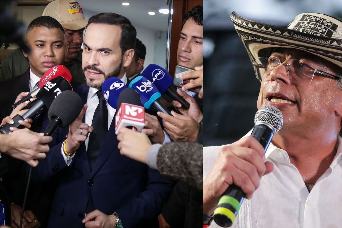 Antes del empalme, Petro y De la Espriella protagonizan fuerte choque