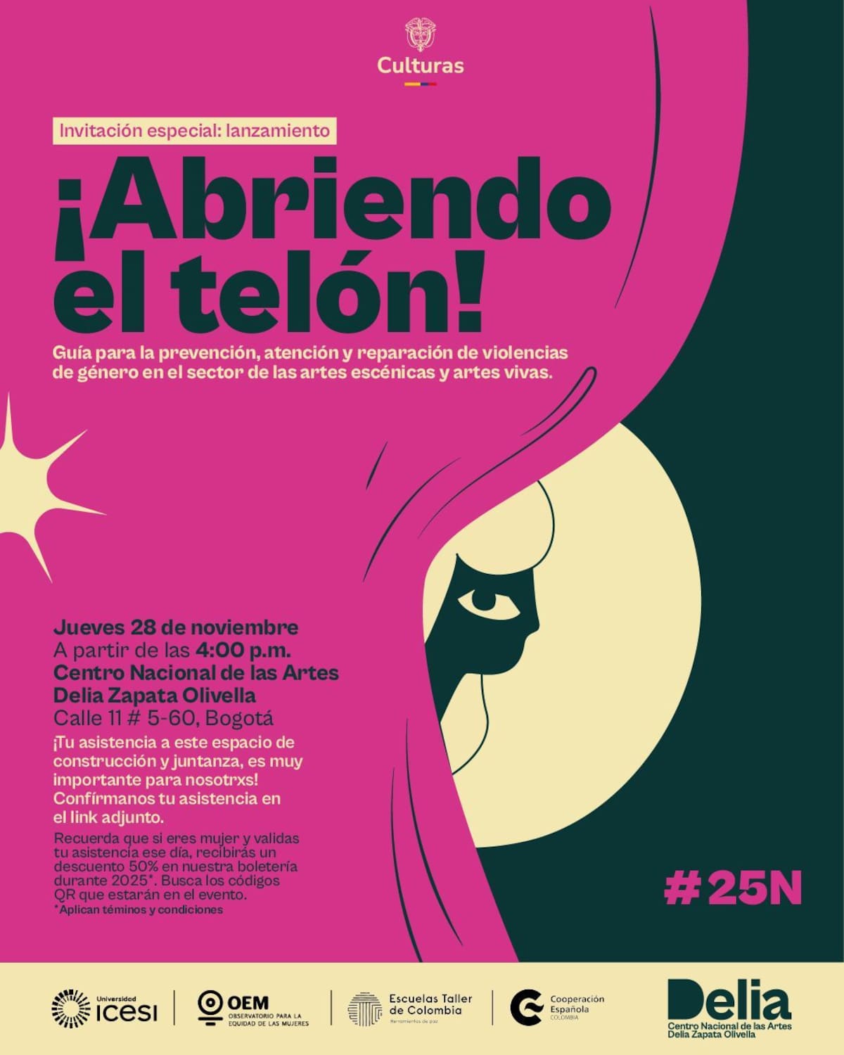 ¡Abriendo el telón! Guía para la prevención, atención y reparación de violencias basadas en género en el sector de las artes escénicas y artes vivas.