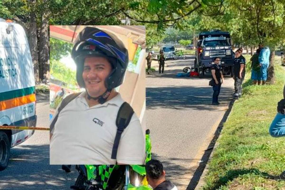 Motociclista perdió el control y fue arrollado por una volqueta