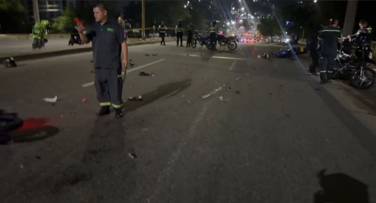Accidente de motos en Girón, Santander.