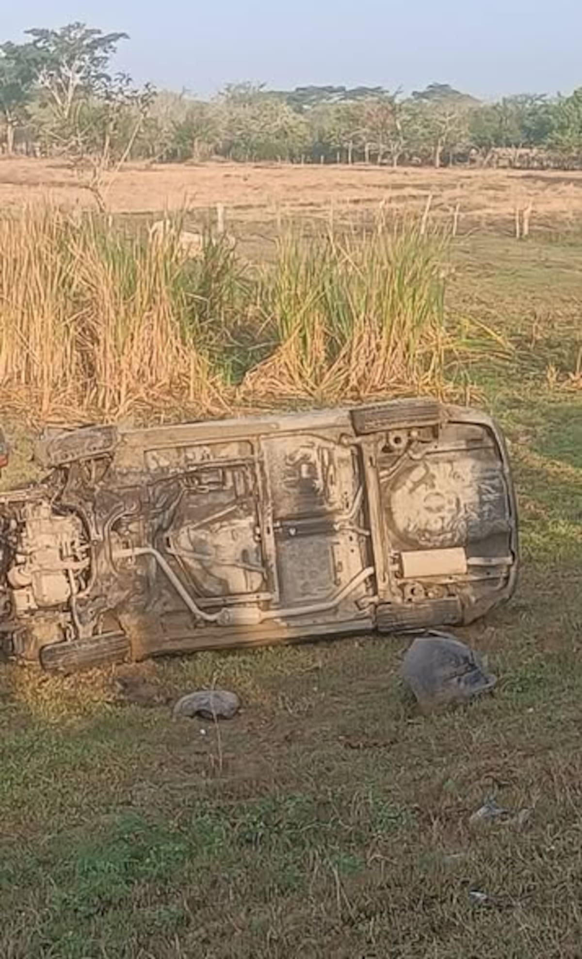 Accidente de tránsito donde murió el vigilante Aldair Turizo.