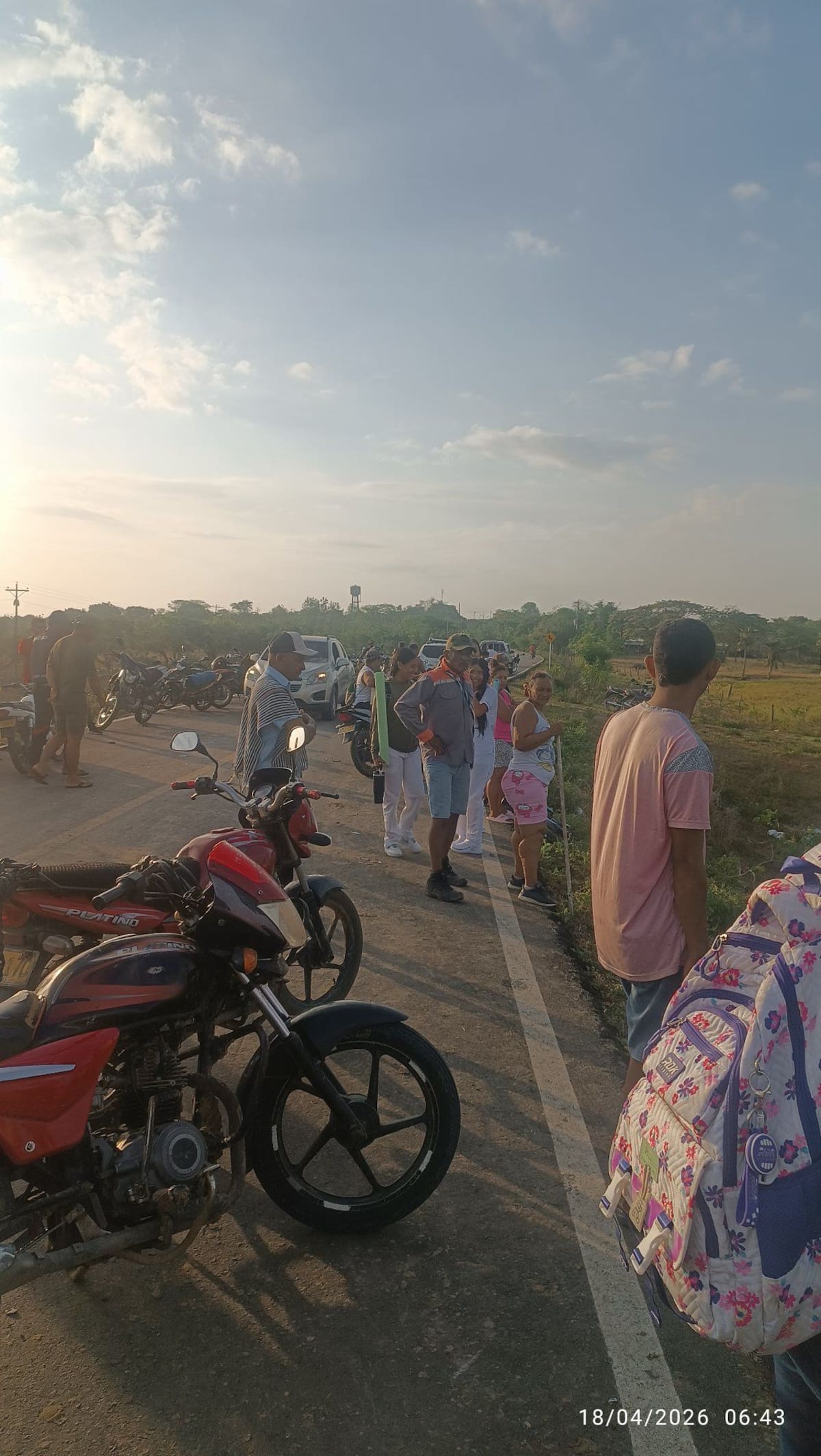 Accidente de tránsito donde murió el vigilante Aldair Turizo.