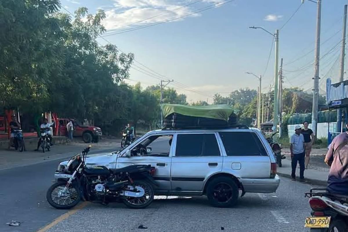 Choque entre una moto y un carro dejó sin vida a una niña, de 12 años, en Bolívar