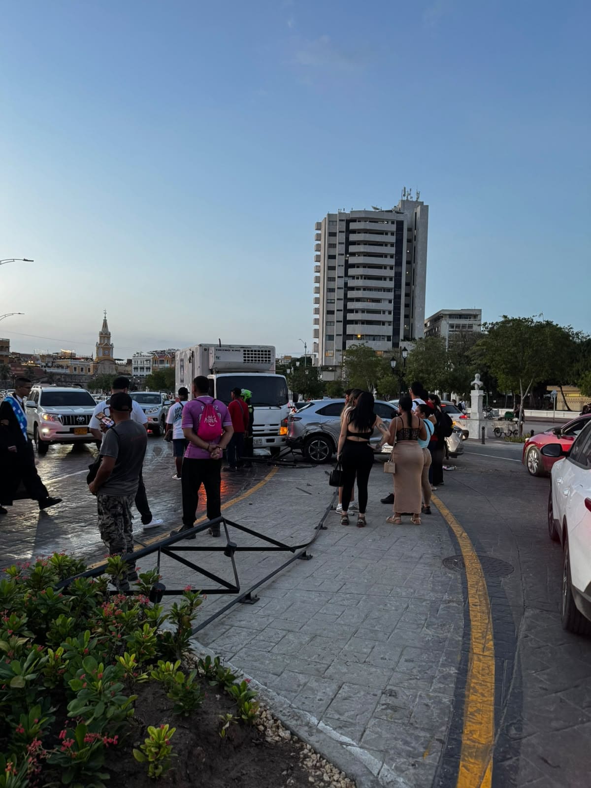 Accidente de tránsito en el Centro Histórico.