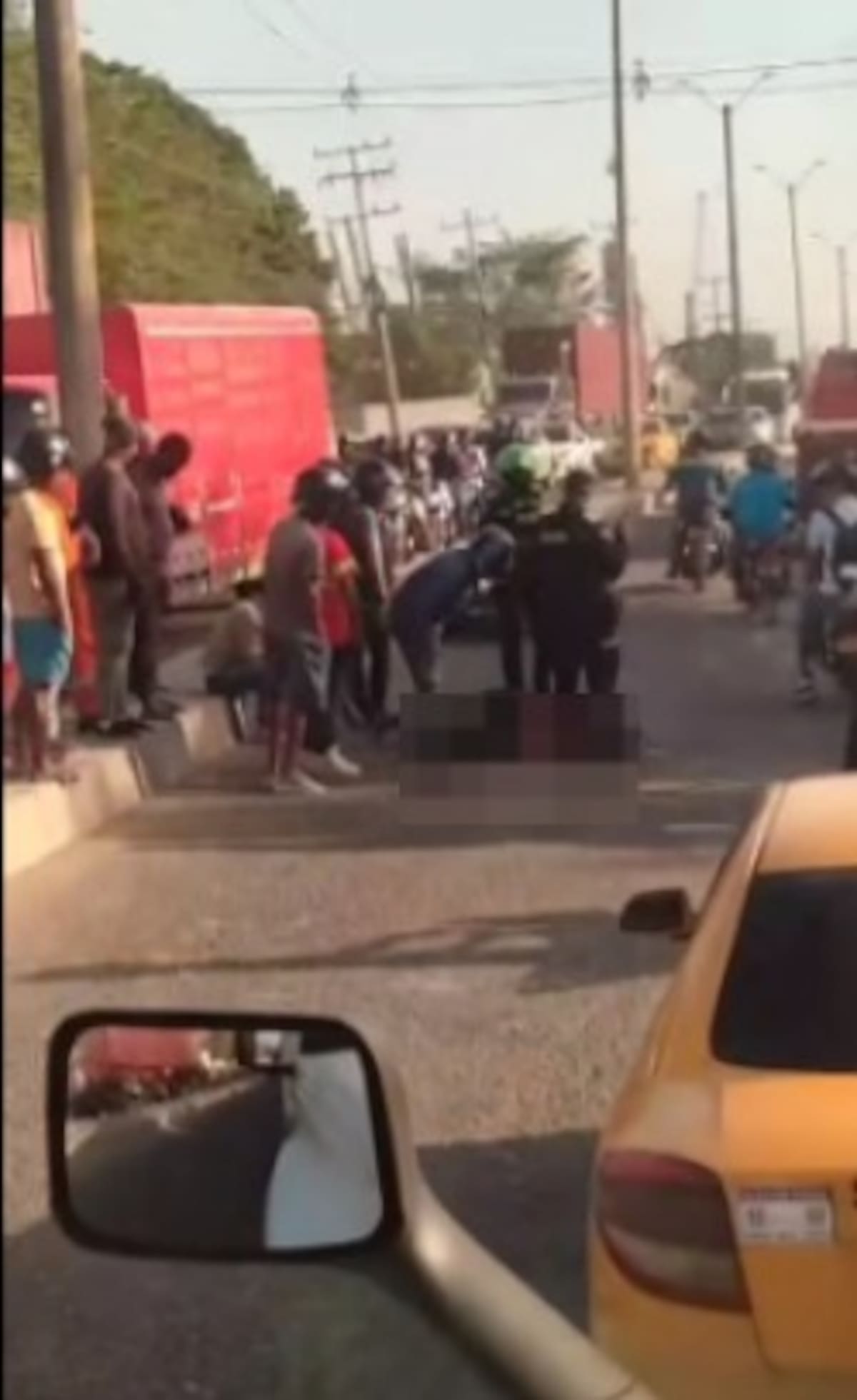 Accidente de tránsito en Mamonal. // Foto: captura de video