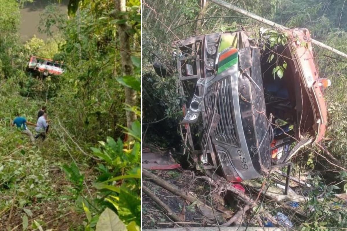 Bus cayó al abismo en Cundinamarca: hay 4 muertos y 8 heridos