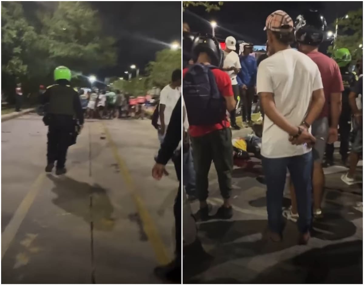 Decenas de personas llegaron al lugar del hecho. //Captura de video