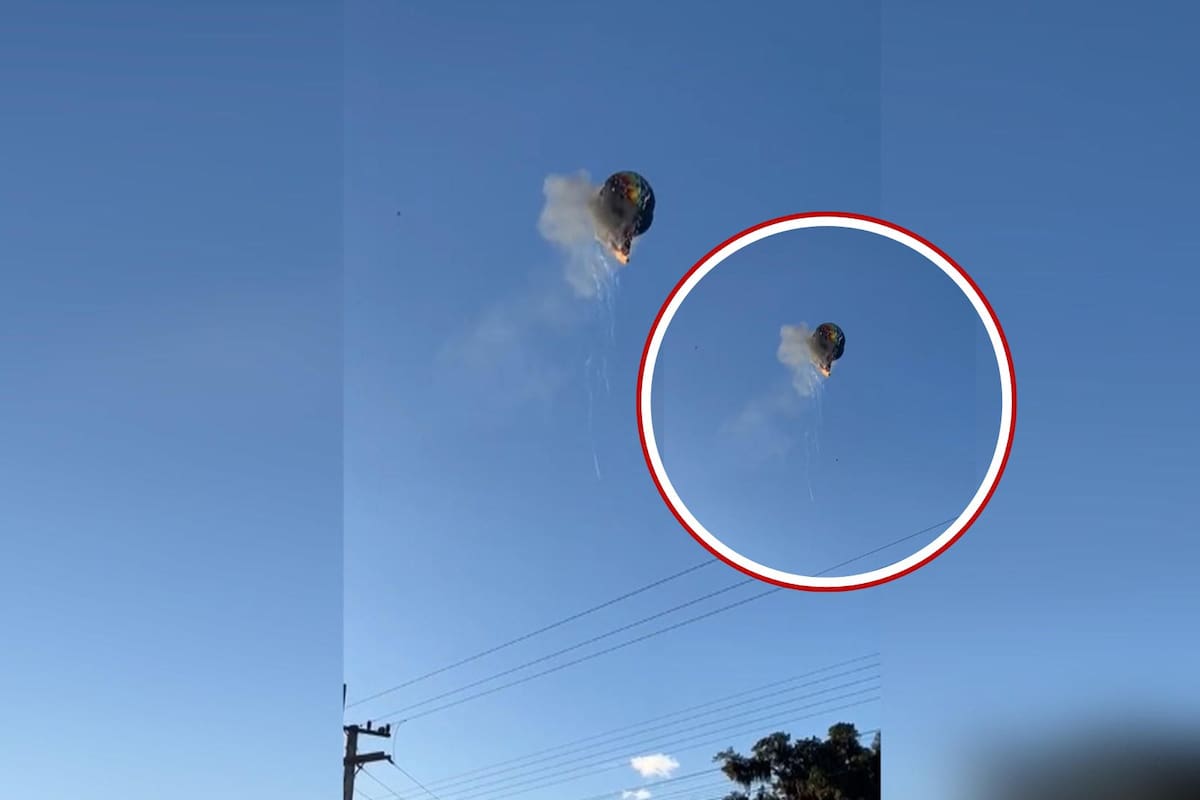 Video: globo aerostático cae tras incendiarse, hay 8 muertos y 13 heridos