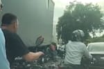 Fuerte accidente dejó a un motociclista herido en la Avenida Crisanto Luque