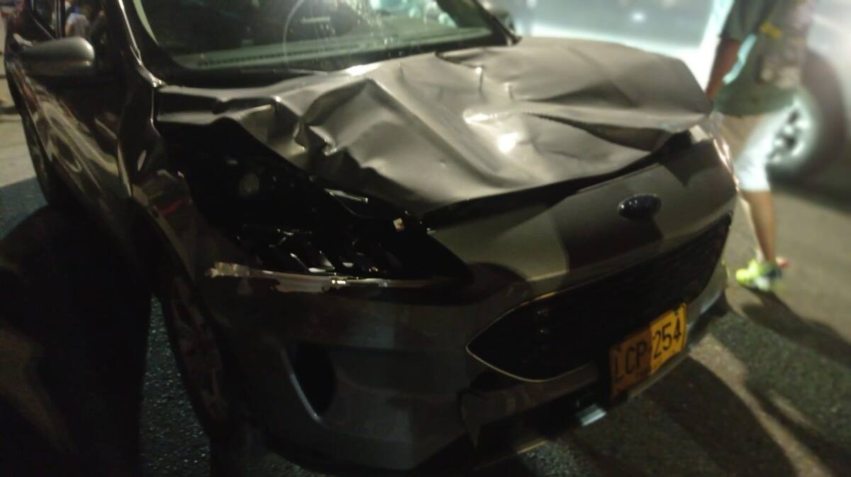 Camioneta involucrada en el accidente de la noche del sábado en la Zona Norte de Cartagena.