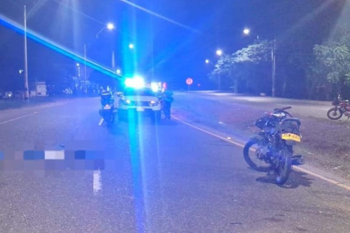 Murió motociclista en fuerte accidente frente a Villas de Aranjuez
