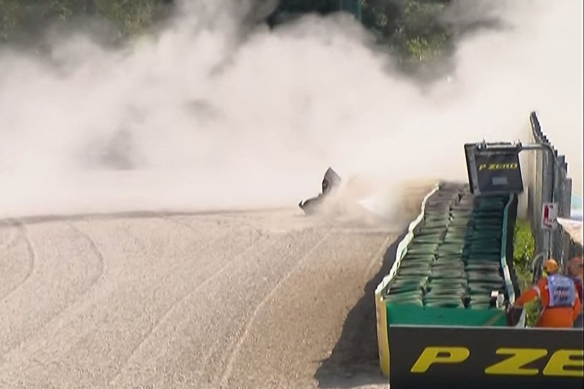 Video: fuerte accidente en Monza, Charles Leclerc se retira