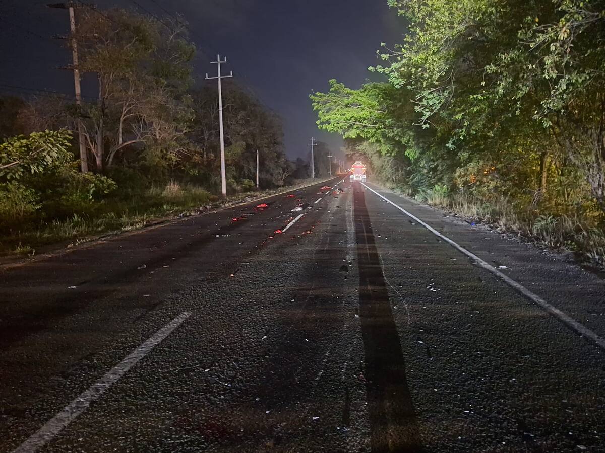 En este punto de la vía a Mamonal ocurrió el accidente que dejó dos motociclistas muertos durante la madrugada del Viernes Santo, 3 de abril. // FOTO: CORTESÍA.