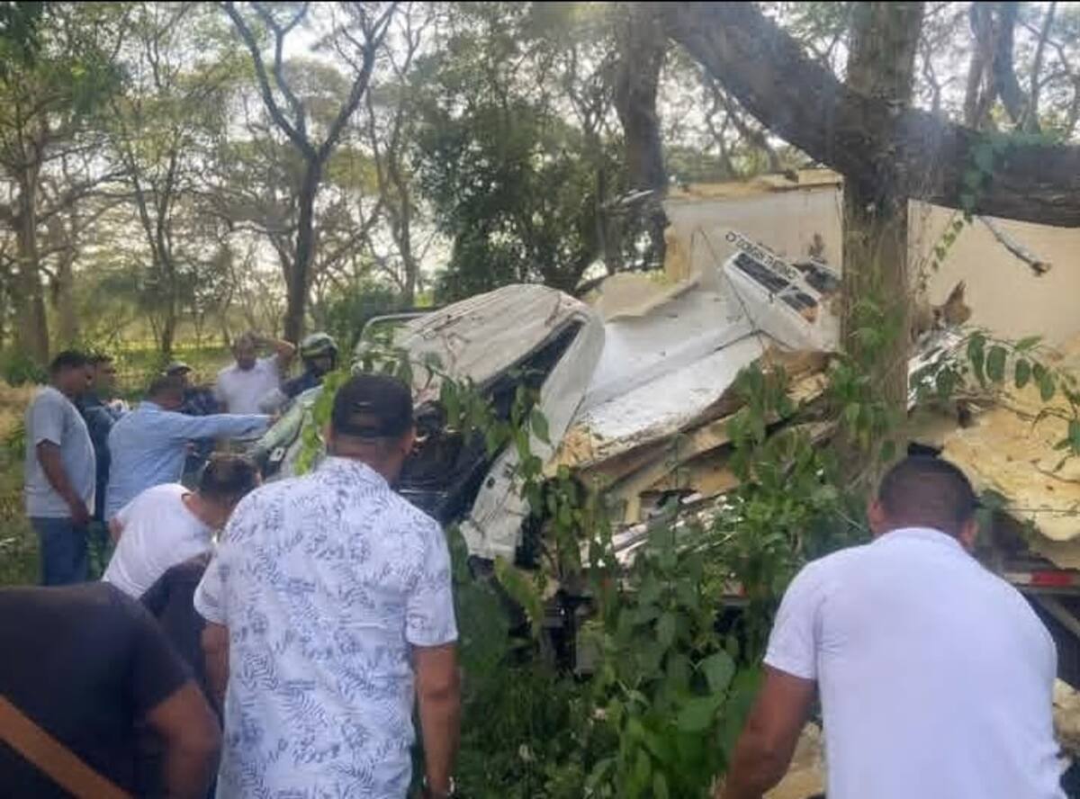 Accidente en la vía Turbaco - Arjona. // Foto de redes sociales