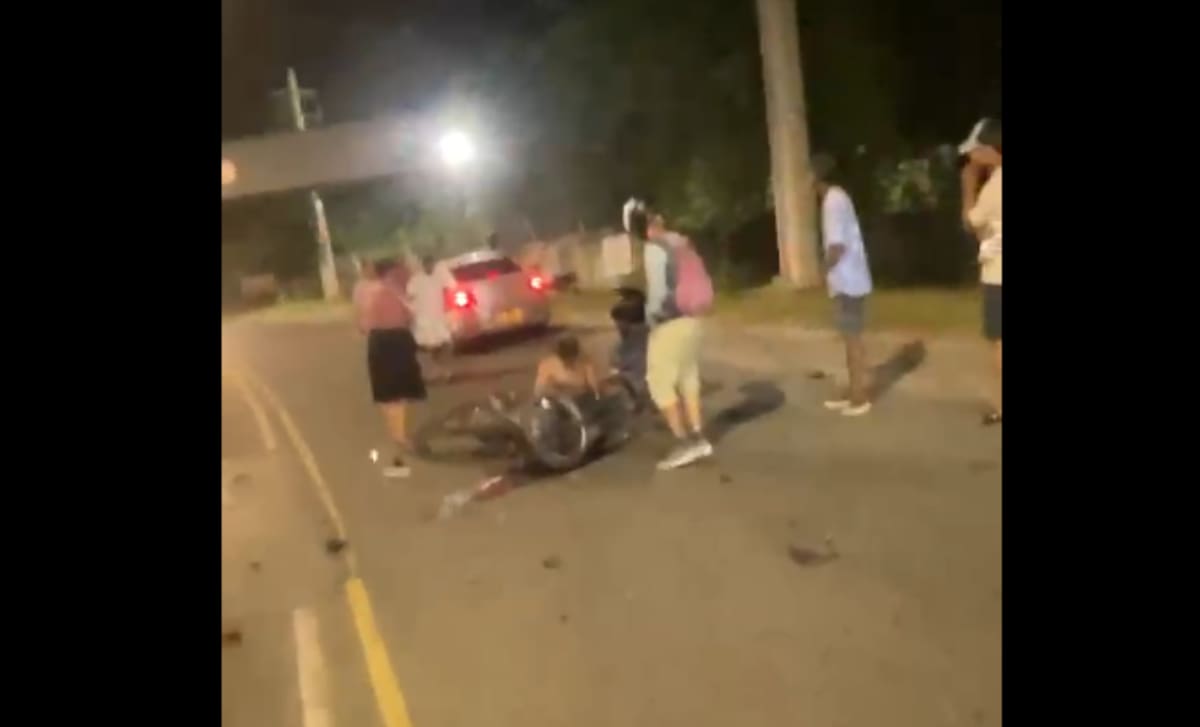 Dos heridos de gravedad dejó accidente en la vía a Mamonal. //FOTO CAPTURA DE VIDEO.
