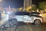 Así ocurrió el fuerte choque entre una camioneta y una chiva en el Centro Histórico
