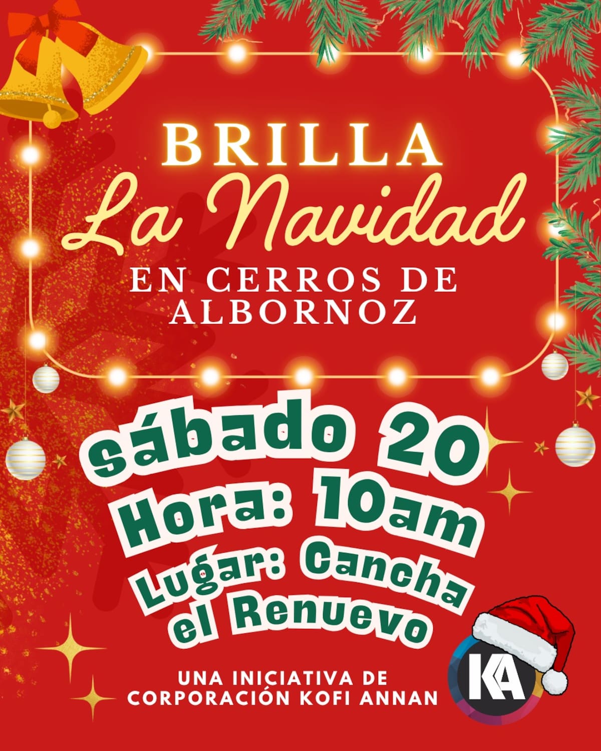 Actividad decembrina para niños en Cerros de Albornoz. // Foto: cortesía
