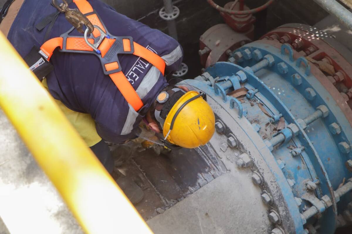 Avanzan los trabajos de Aguas de Cartagena durante la primera parada técnica del 2026. // Foto: cortesía - Acuacar