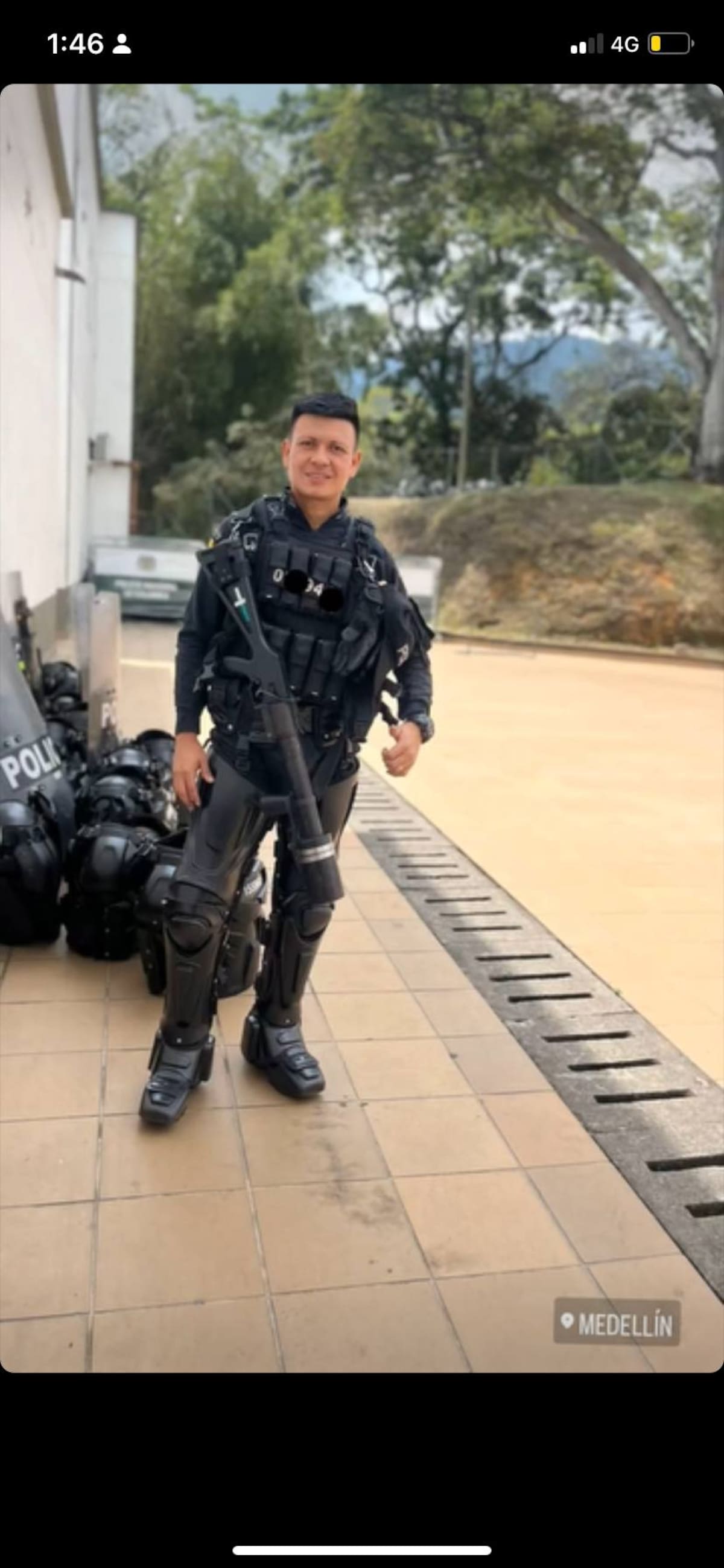 Adair Urango, policía asesinado. // Foto de redes sociales
