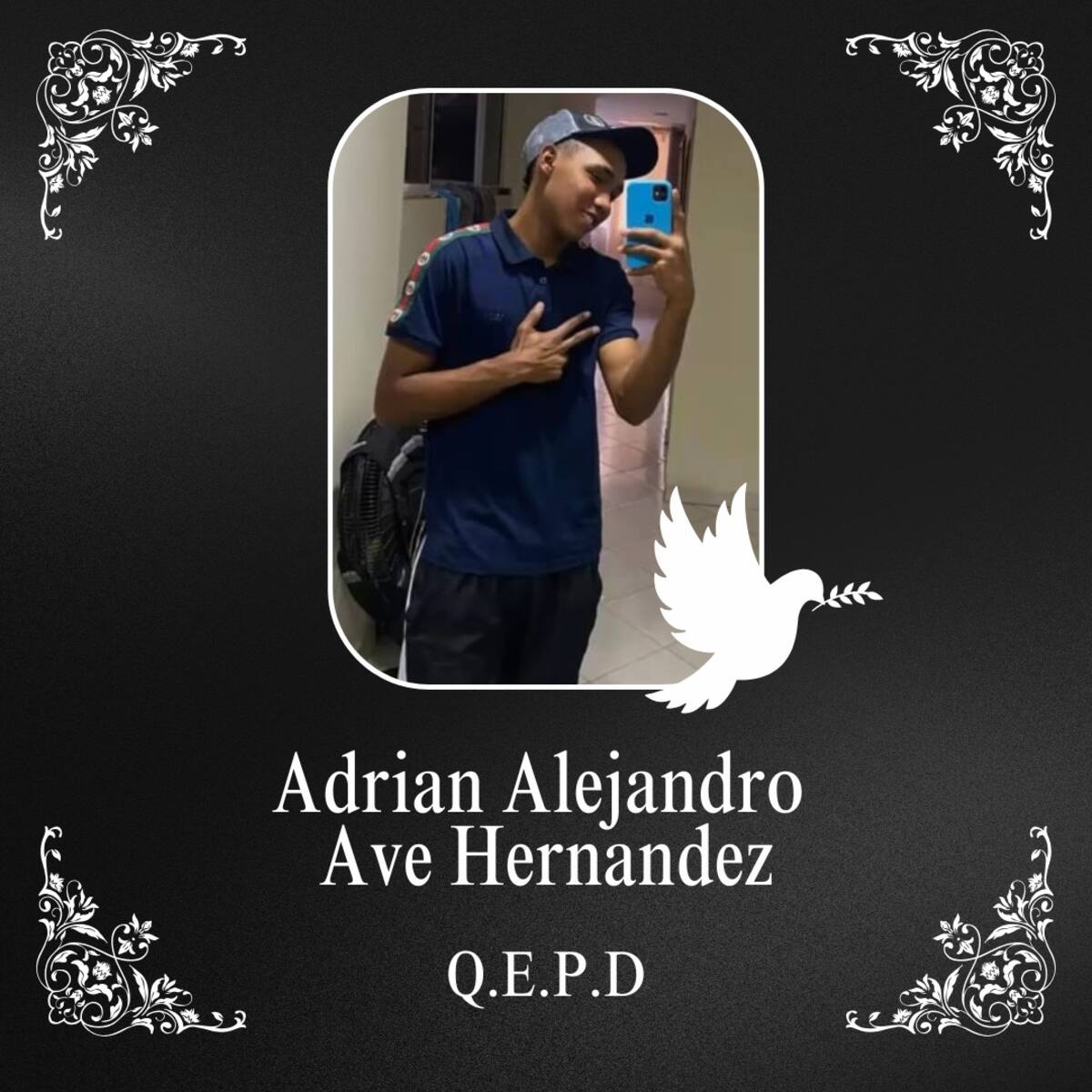 Adrián Ave Hernández, fallecido en accidente de motos en Girón - Santander.