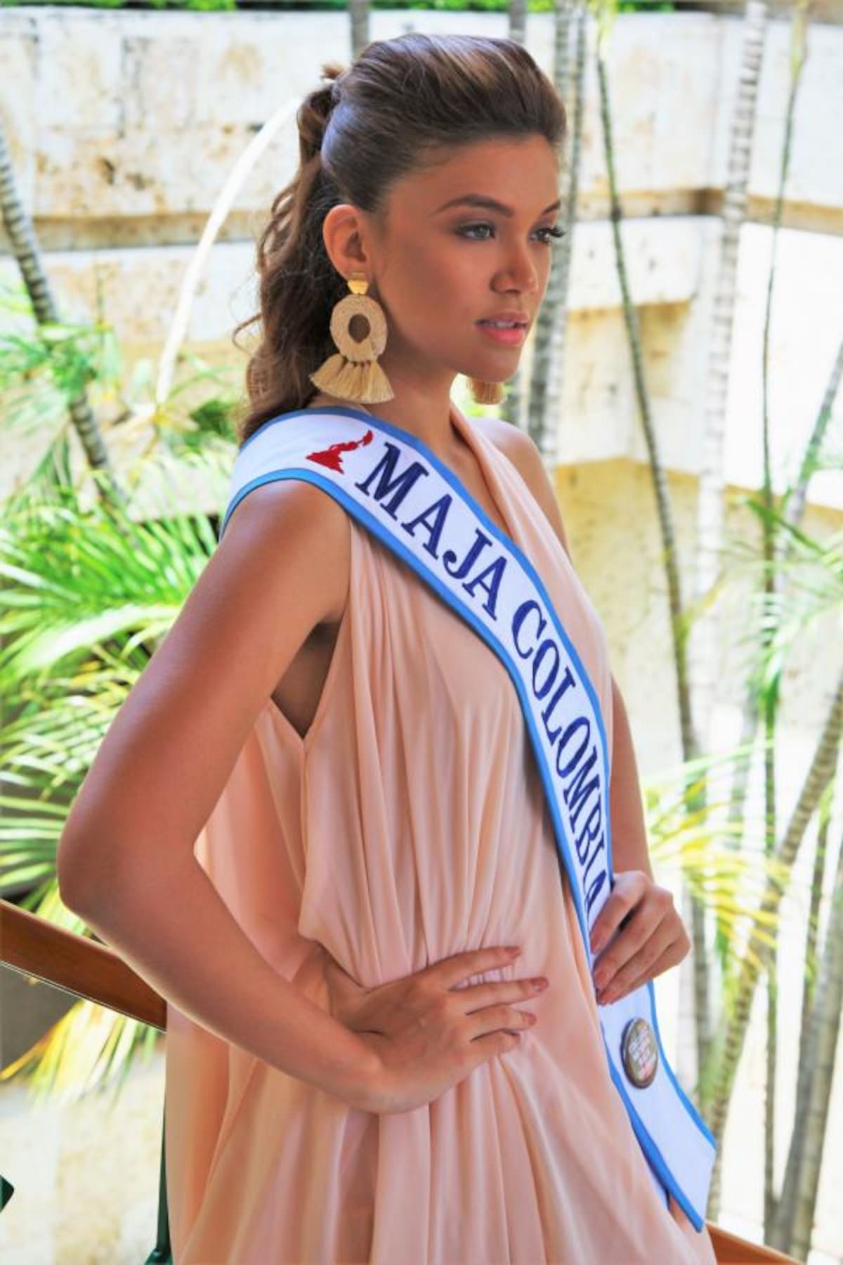 Adriana, en 2018, tras ganar Miss Maja Colombia.