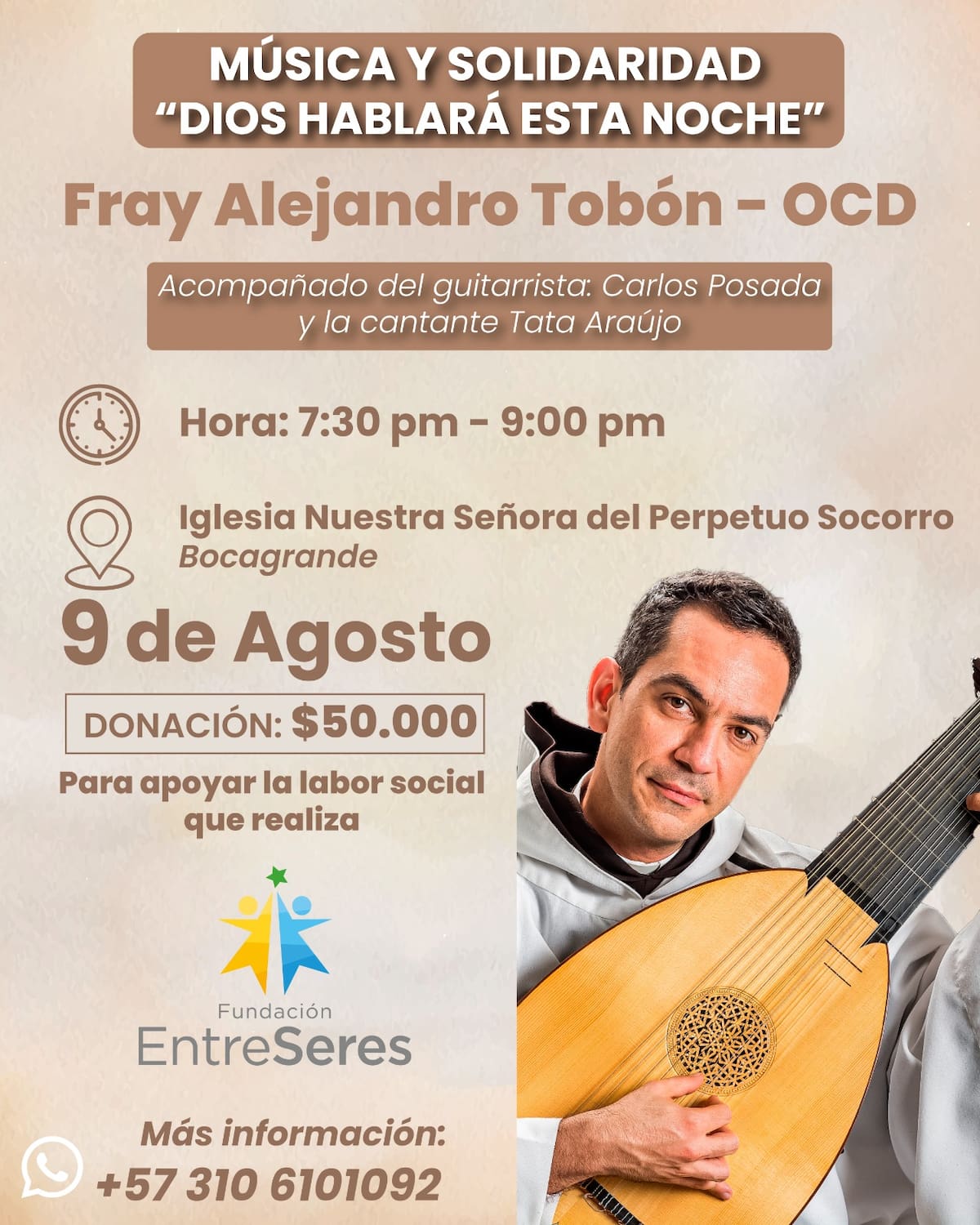 Afiche concierto "Dios hablará esta noche".