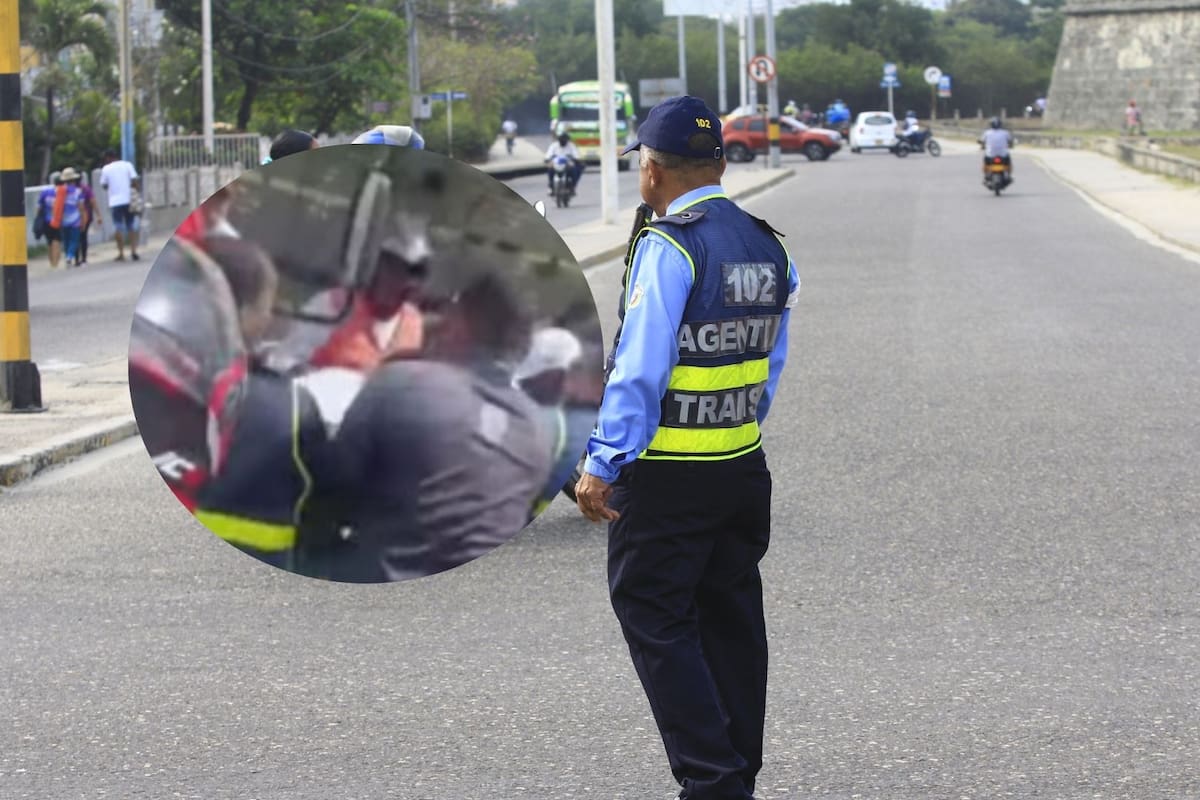 Video: Agreden a agente del DATT en un barrio del sur de Cartagena