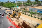 Así van las obras de instalación de una nueva tubería en el Nuevo Bosque