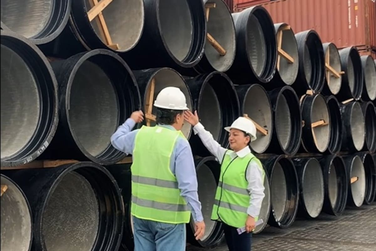 Acuacar recibe nuevas tuberías para ampliar la capacidad de distribución de agua potable en Cartagena