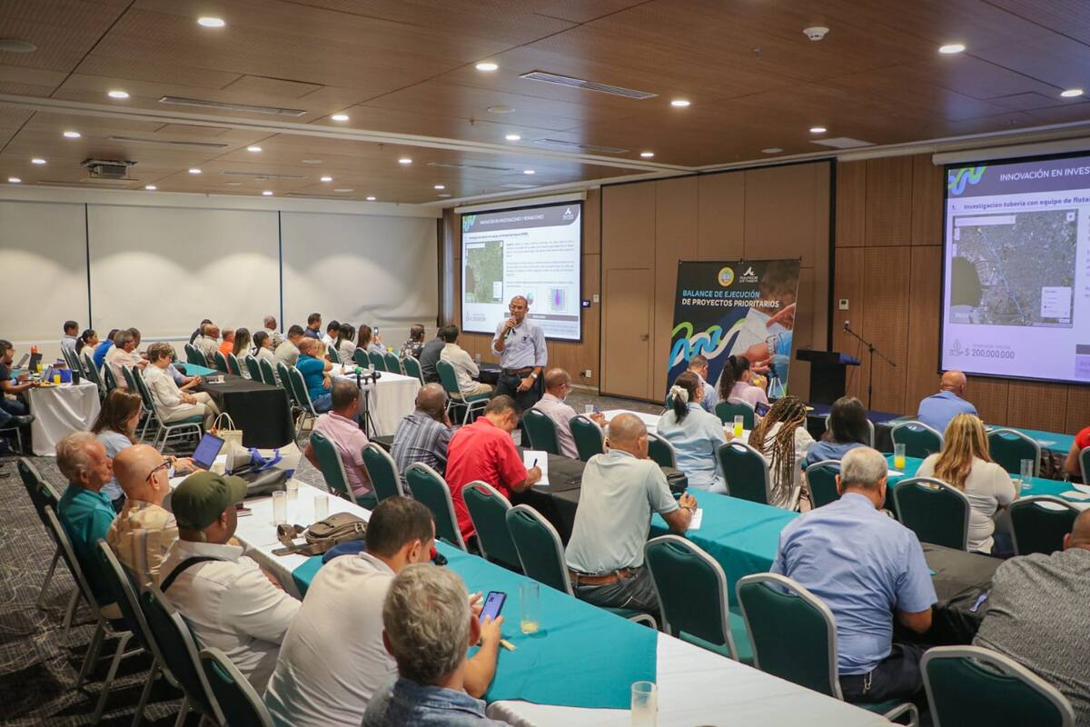 Aguas de Cartagena socializando el balance de la ejecución de proyectos prioritarios del sistema de acueducto. // Cortesía