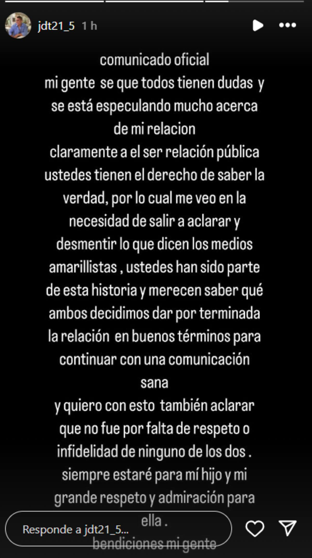 Juan David Tejada rompe el silencio sobre su separación con Aida Victoria Merlano. //Foto: IG @jdt21_5.