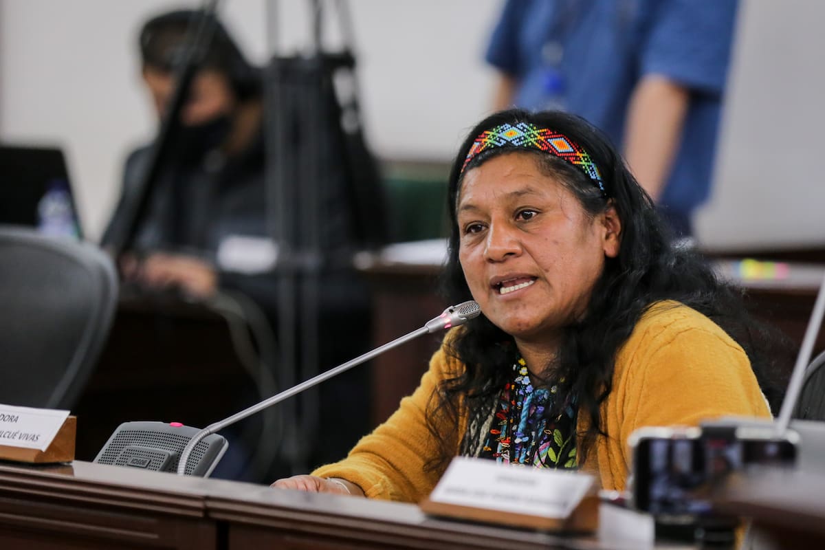 Aida Quilcué, senadora de la República. // Foto: Colprensa - Mariano Vimos.