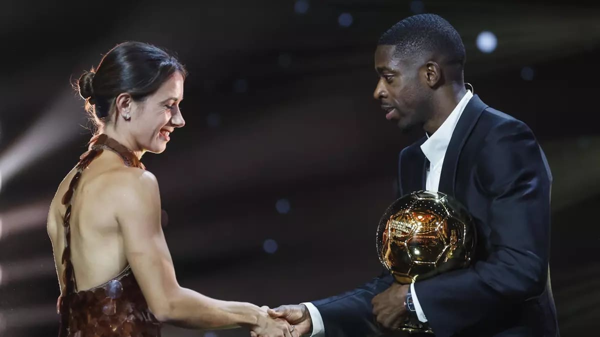 Aitana Bonmatí y Ousmane Dembélé ganaron el Balón de Oro en 2025. //Foto, EFE: Mohammed Badra