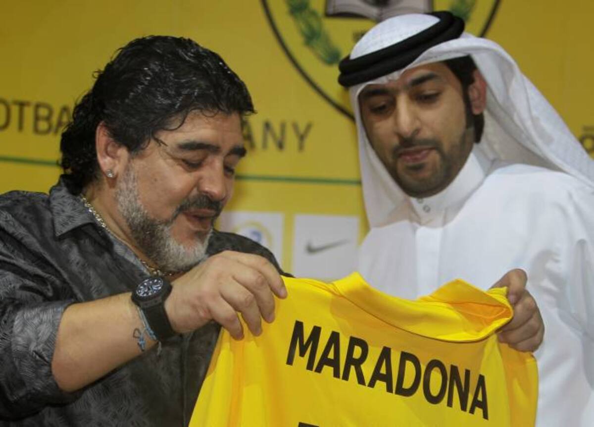 Diego Maradona, actual técnico del Al Wasl de Dubái AP Kamran Jebreili
