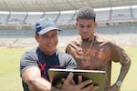 Alcalde Char mostró a Luis Díaz cómo serán las nuevas luces del Estadio Metropolitano