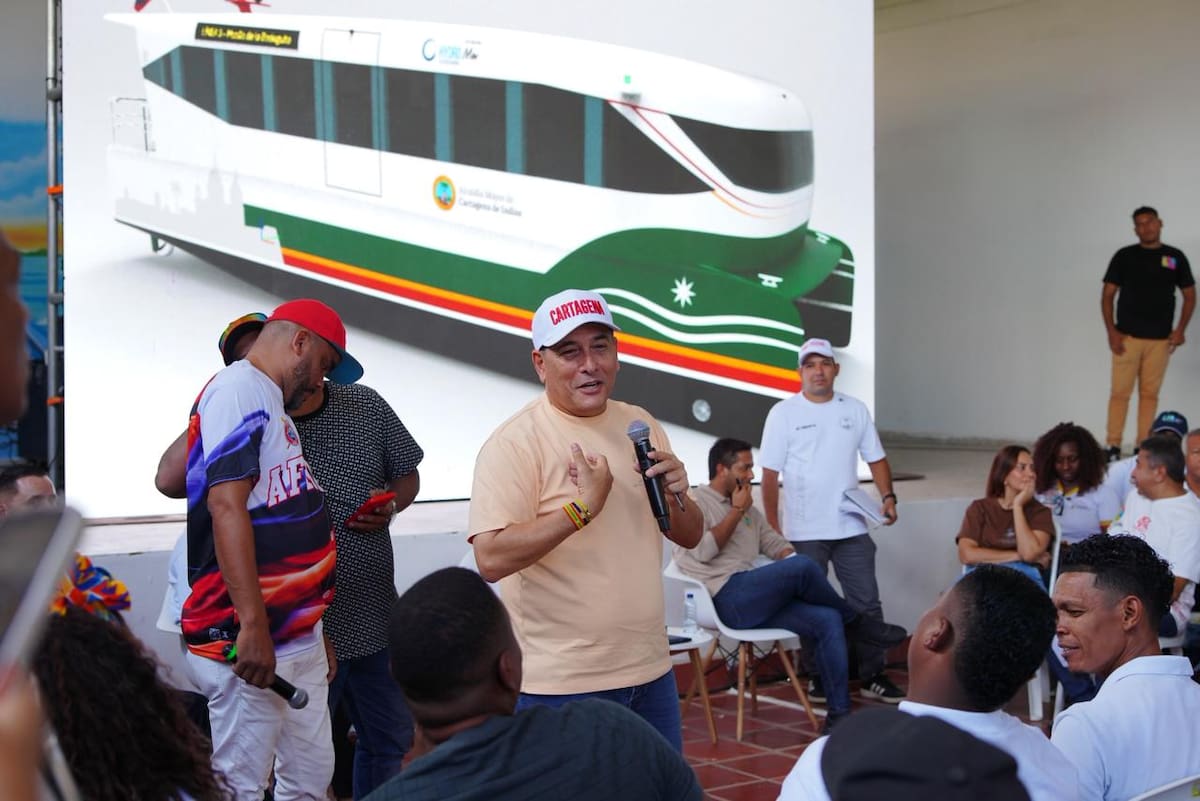 El alcalde de Cartagena, Dumek Turbay, realizó una jornada institucional en Pasacaballos en la que anunció varios proyectos para el corregimiento,