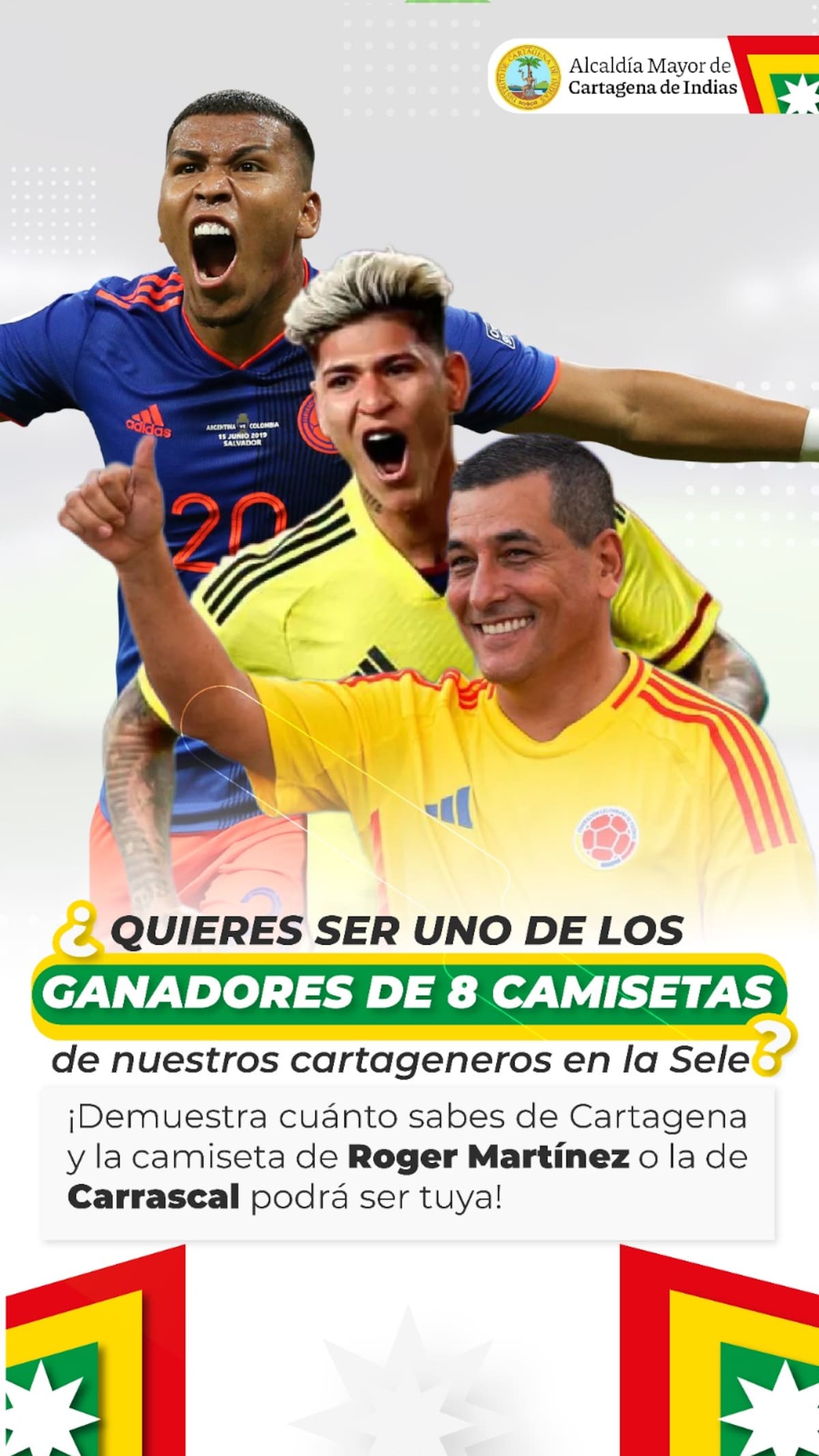 Alcaldía regalará camisetas de la Selección Colombia. // Cortesía