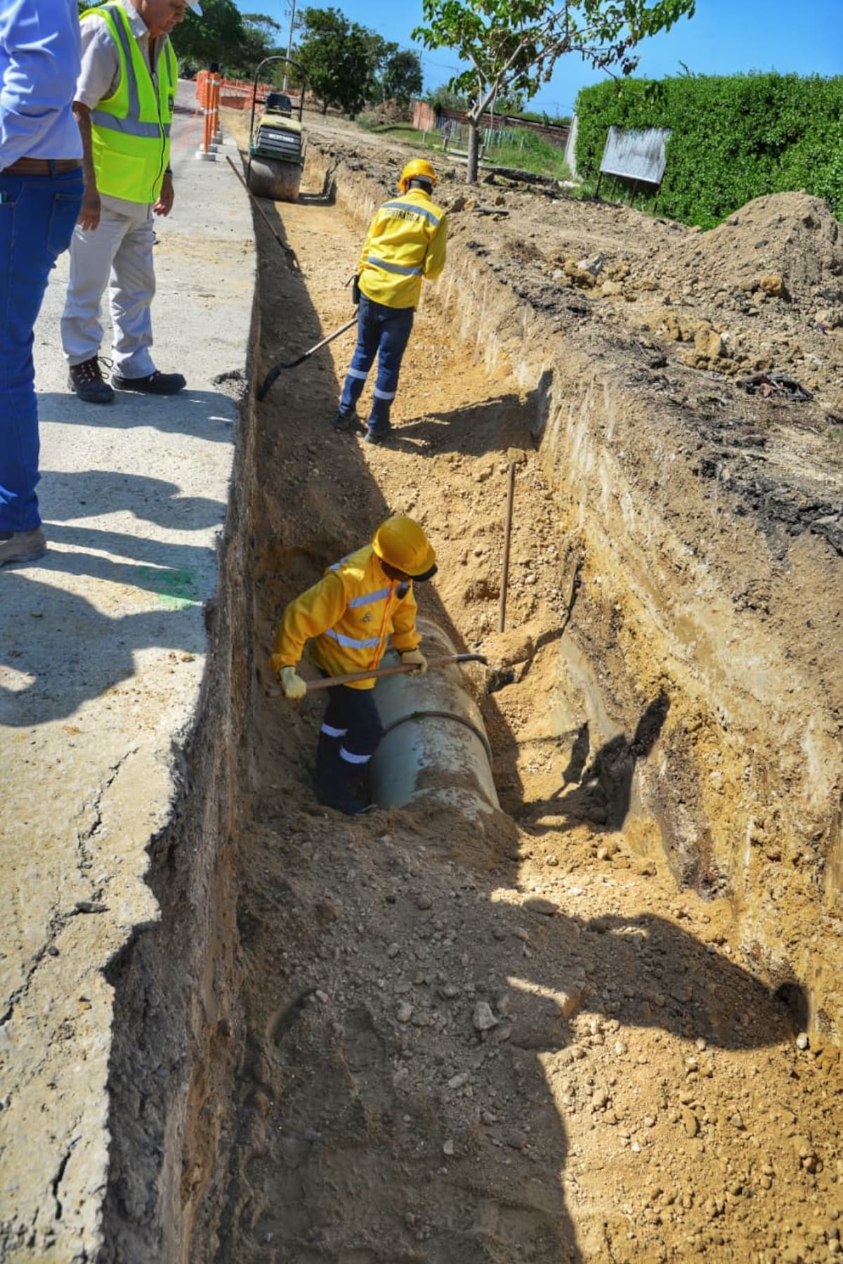 Avanzan en firme las obras de alcantarillado en Bayunca y Pontezuela. // Foto: cortesía - Alcaldía de Cartagena.