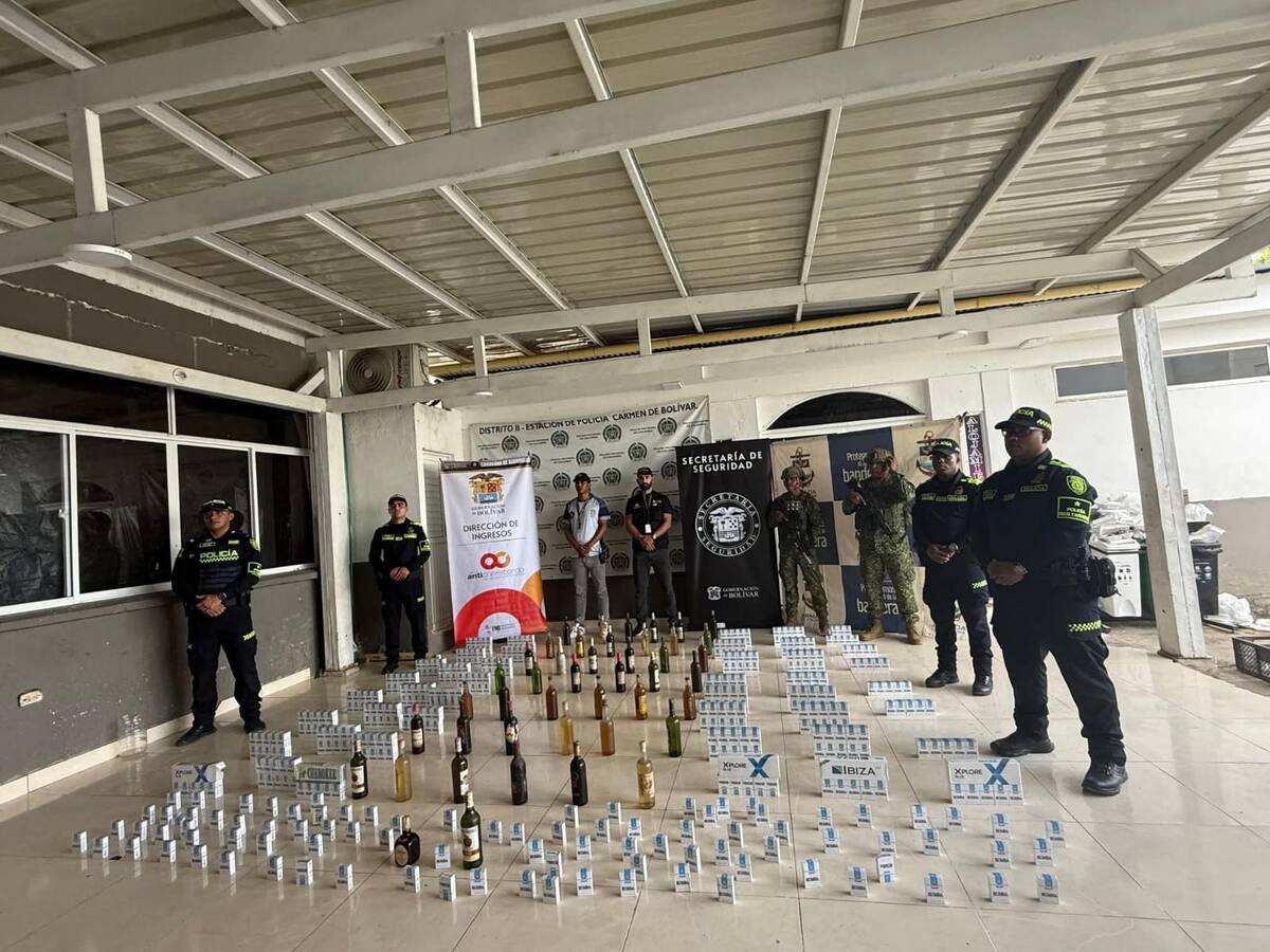 Alcohol adulterado incautado en cuatro municipios ( Arjona, El Carmen de Bolívar, Magangué y Mompox) de Bolívar.