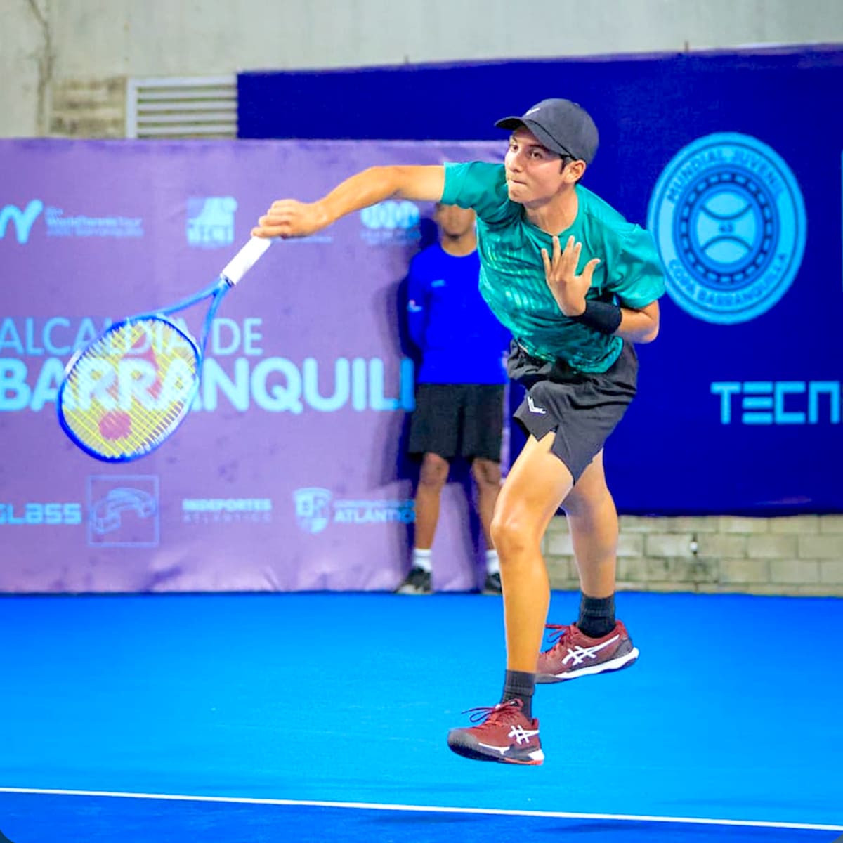 El colombiano Alejandro Castellanos fue eliminado de sus pretensiones se llegar a la semifinal del Mundial Juvenil de Tenis J300 Copa Barranquilla .//Cortesía Mundial Juvenil de Tenis.