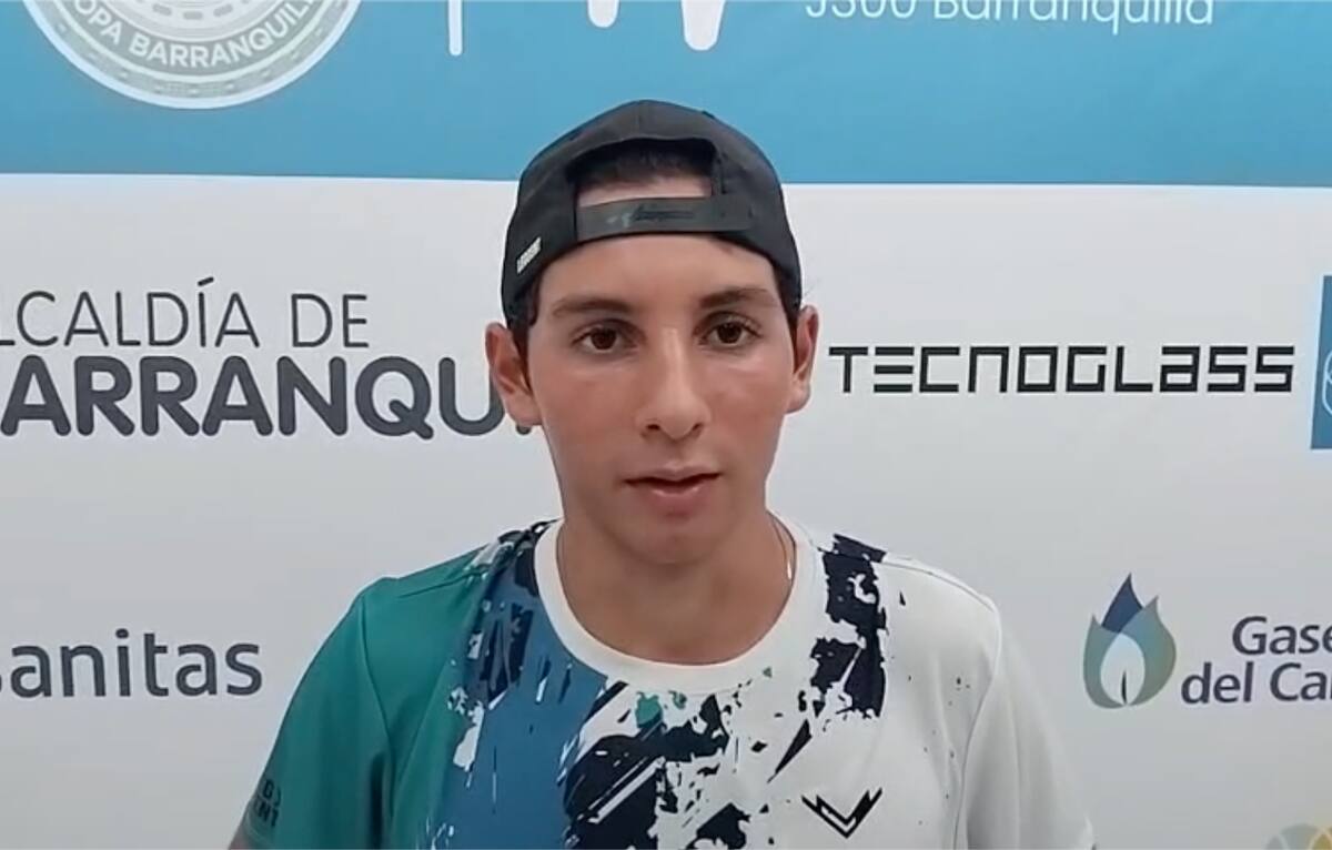 Alejandro Castellanos, tenista perteneciente a la Liga de Tenis de Casanare.//Cortesía Mundial Juvenil de Tenis.
