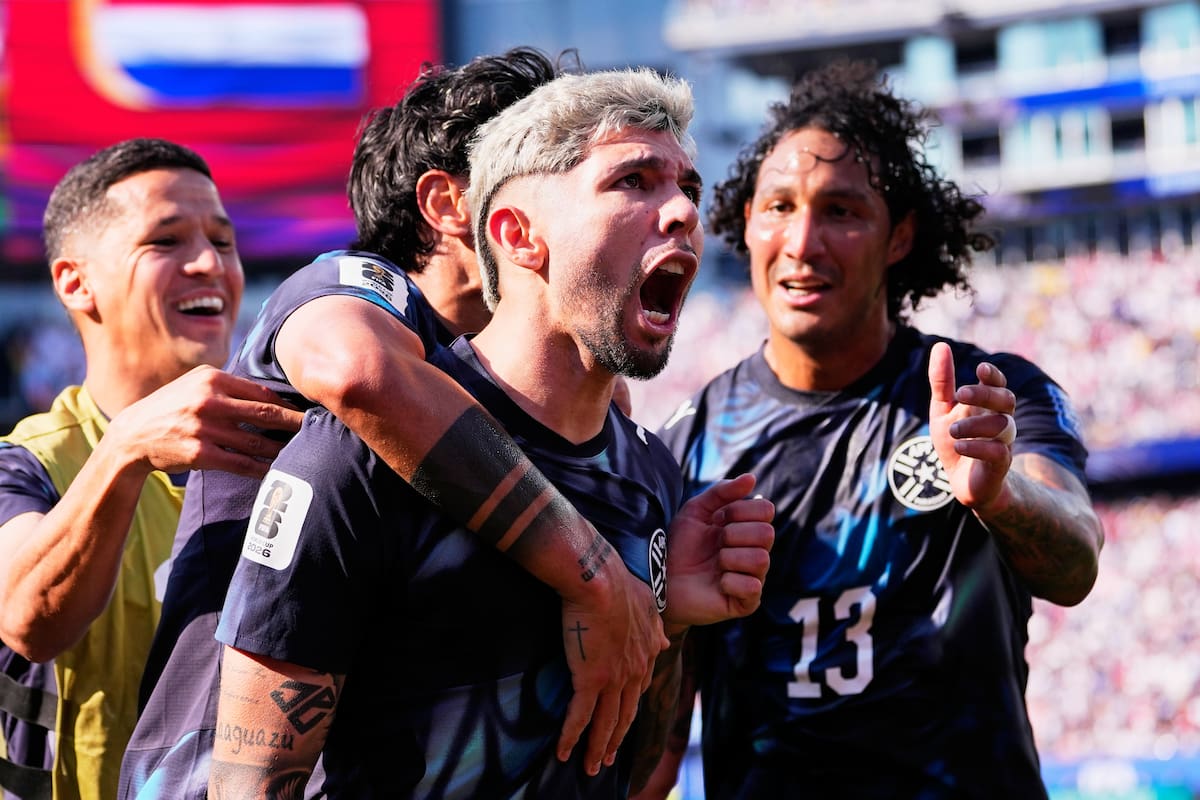 El paraguayo Julio Enciso (19) marcó el gol de su selección en el duelo contra Alemania en el Mundial. //Foto, AP: Petr David Josek