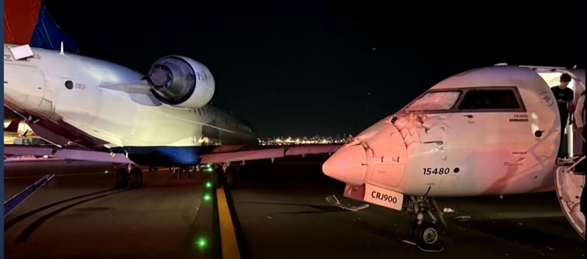 Alerta en Nueva York por choque de dos aviones en aeropuerto. // cortesía