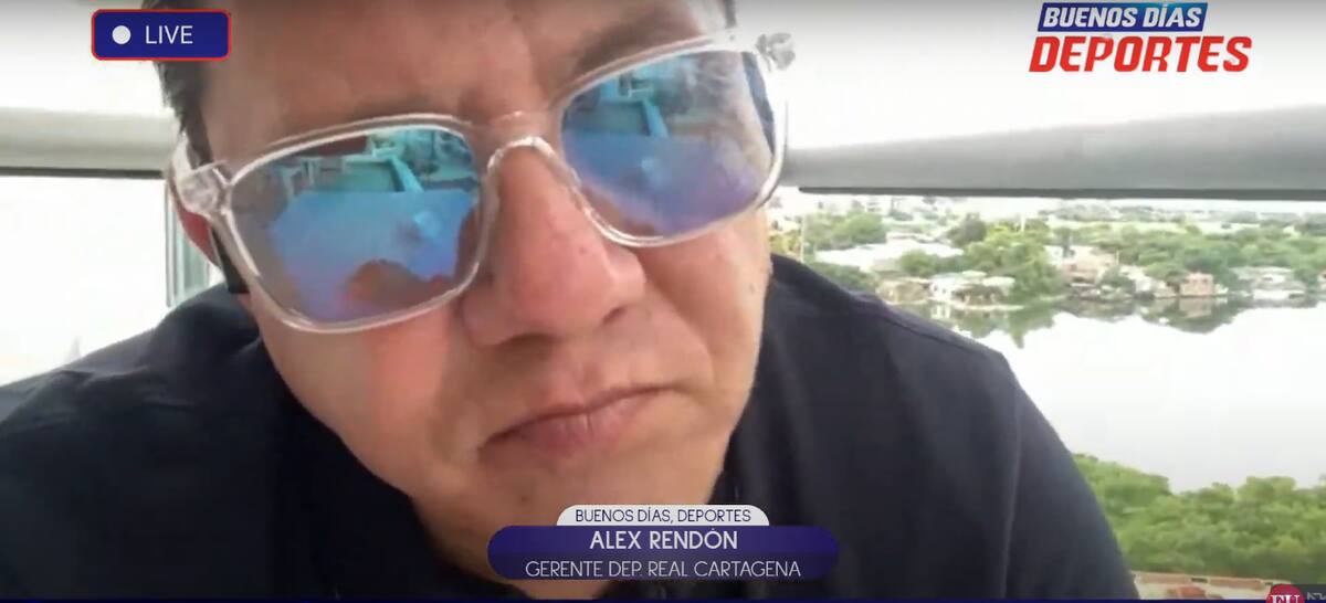 Alex Rendón, gerente deportivo del Real Cartagena. //Captura de pantalla
