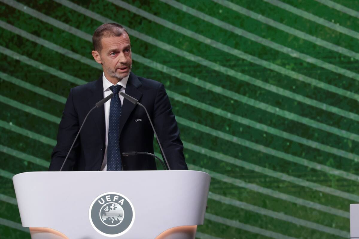 El presidente de la UEFA, Alexander Ceferin. //Foto, EFE: CHRISTOPHER NEUNDORF